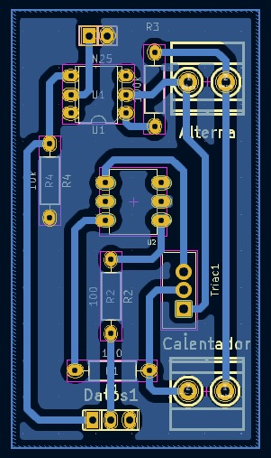 PCB de Prototipo del circuito en Kicad